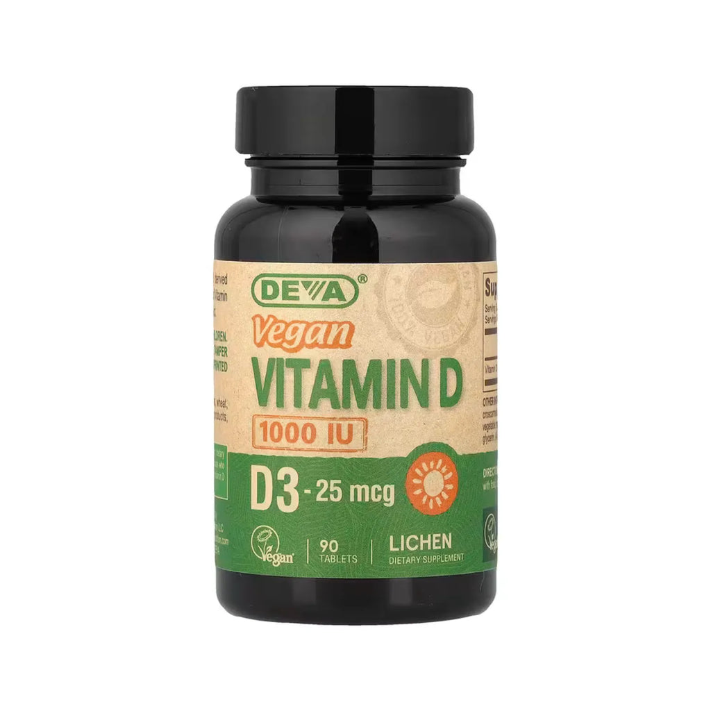 Deva Vitamina D3 Vegana 25 mcg (1000 UI), 90 Tabletas