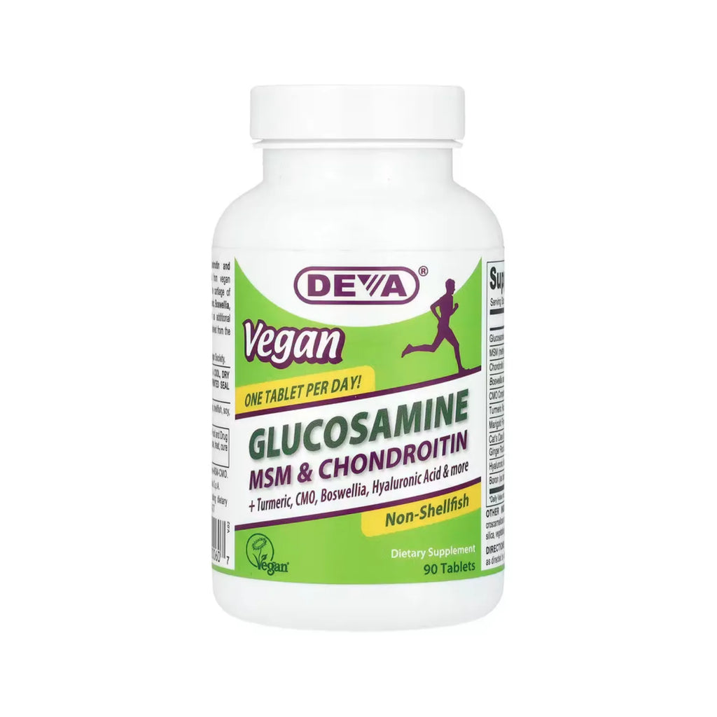 Deva Nutrition Vegan Glucosamina-Condroitina MSM 90 Tabletas
