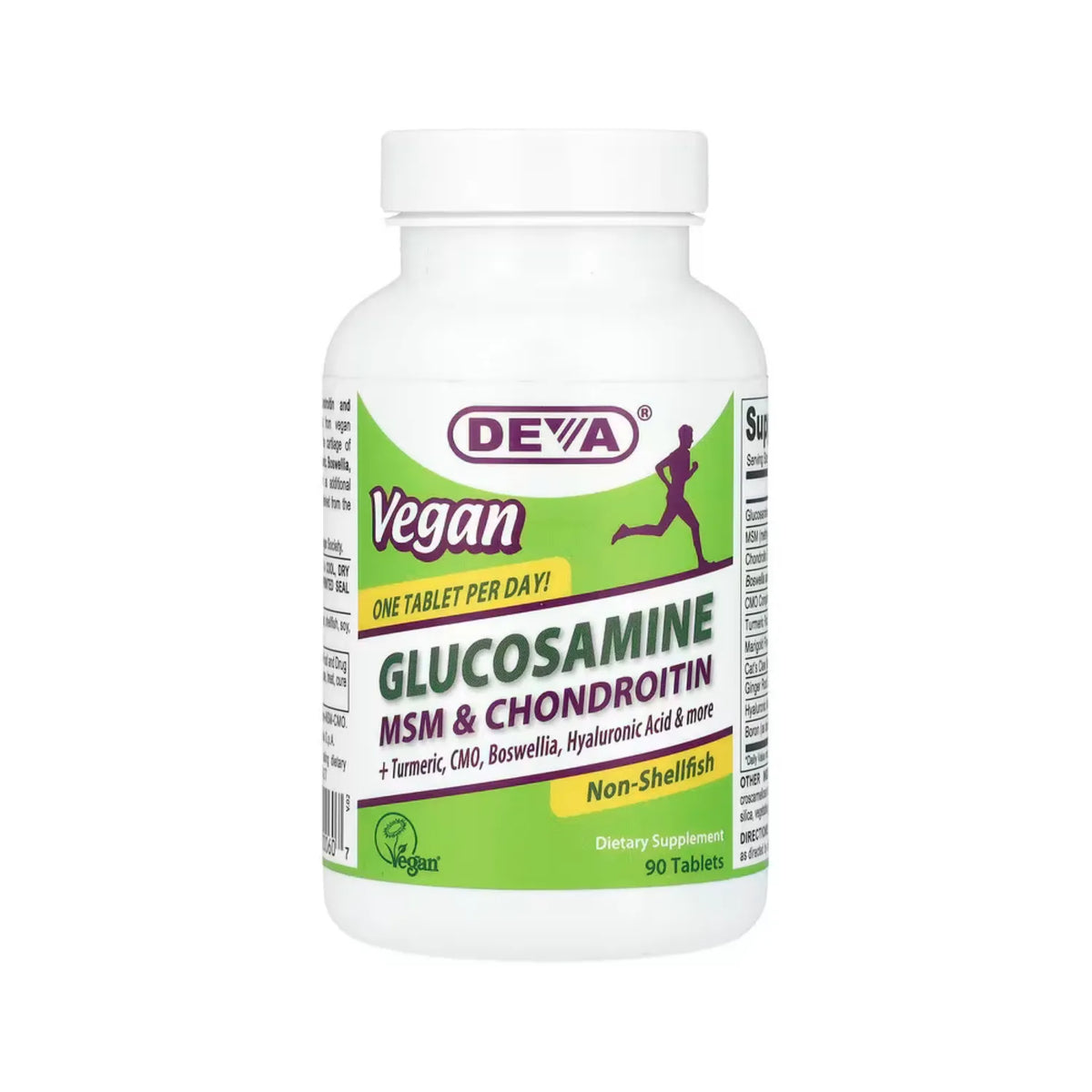 Deva Nutrition Vegan Glucosamina-Condroitina MSM 90 Tabletas