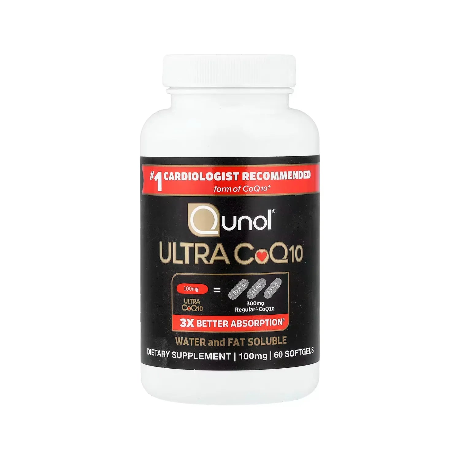 Qunol Ultra CoQ10 Con 60 Cápsulas Blandas 100mg