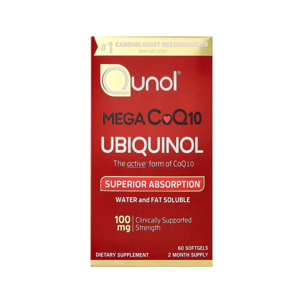 Qunol Ubiquinol Mega CoQ10 100 mg 60 Cápsulas Blandas