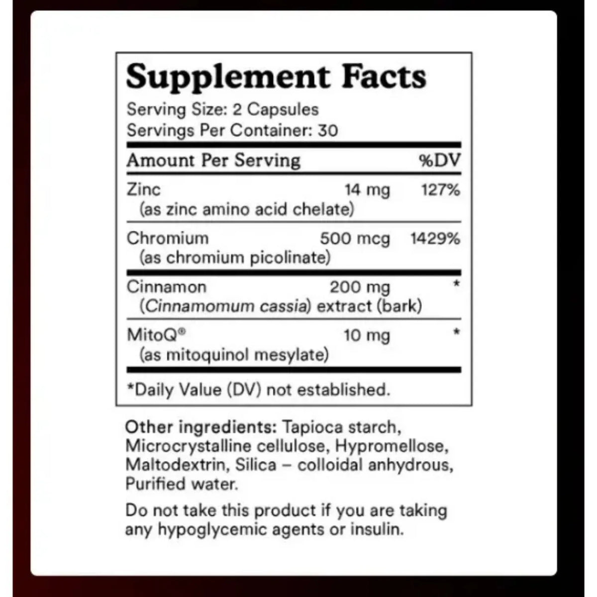 MitoQ For Cell Vitally + BLOOD SUGAR Con 60 Capsulas