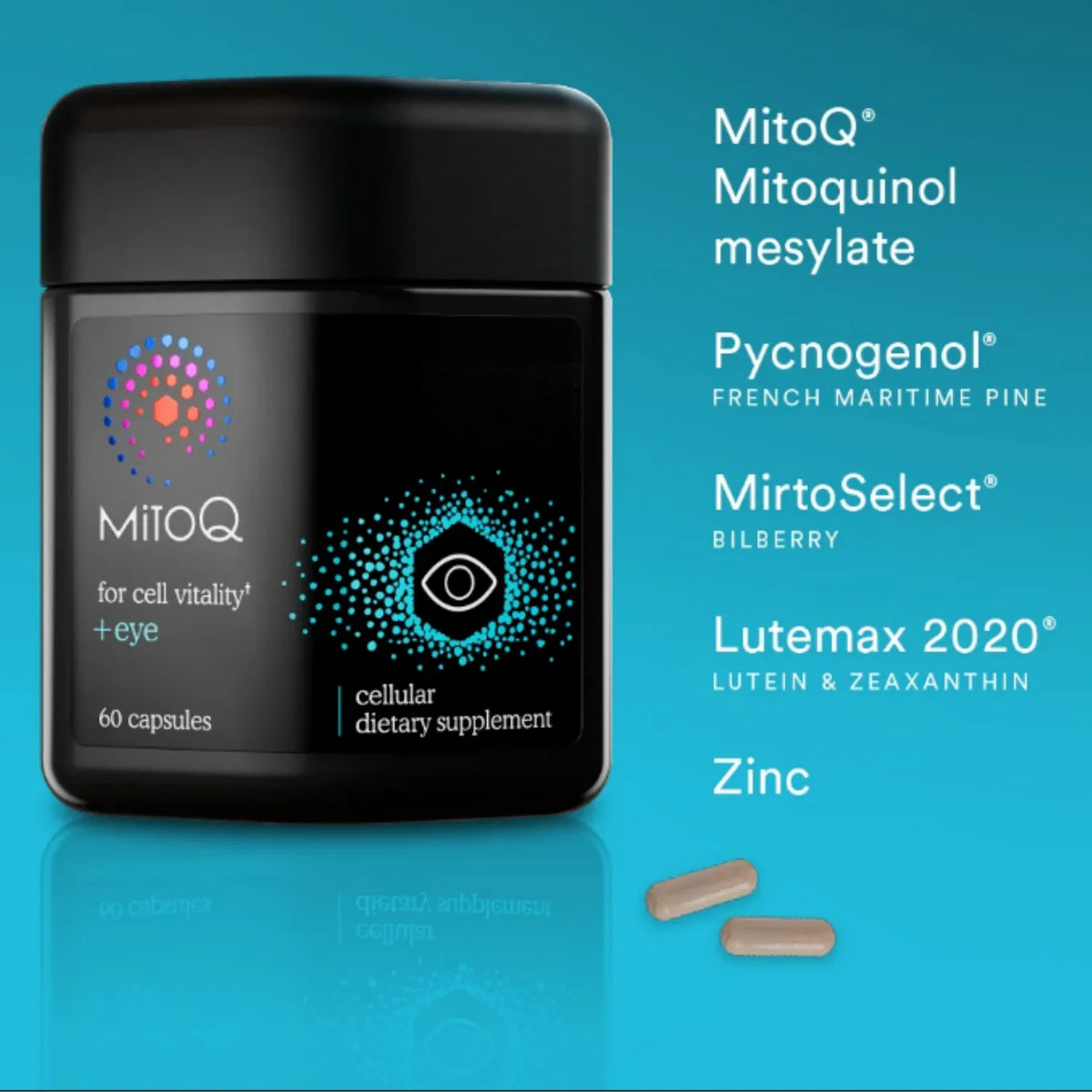MitoQ For Cell Vitallity + EYE Con 60 Capsulas