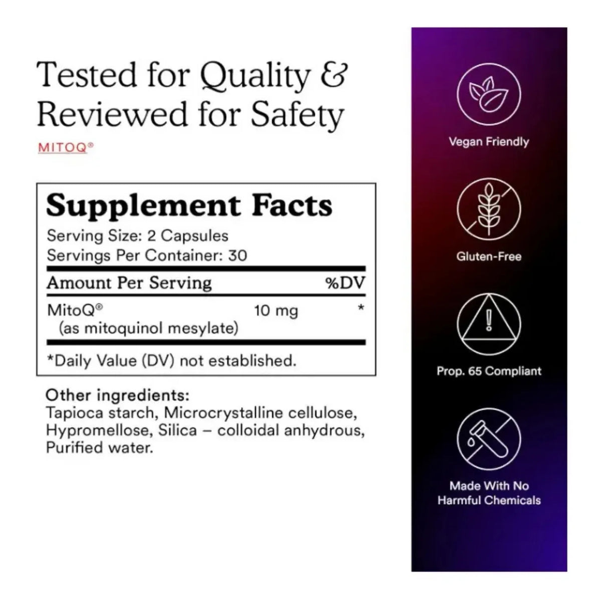 Mitoq Pure CoQ10 Avanzado Ubiquinol Con 180 Capsulas