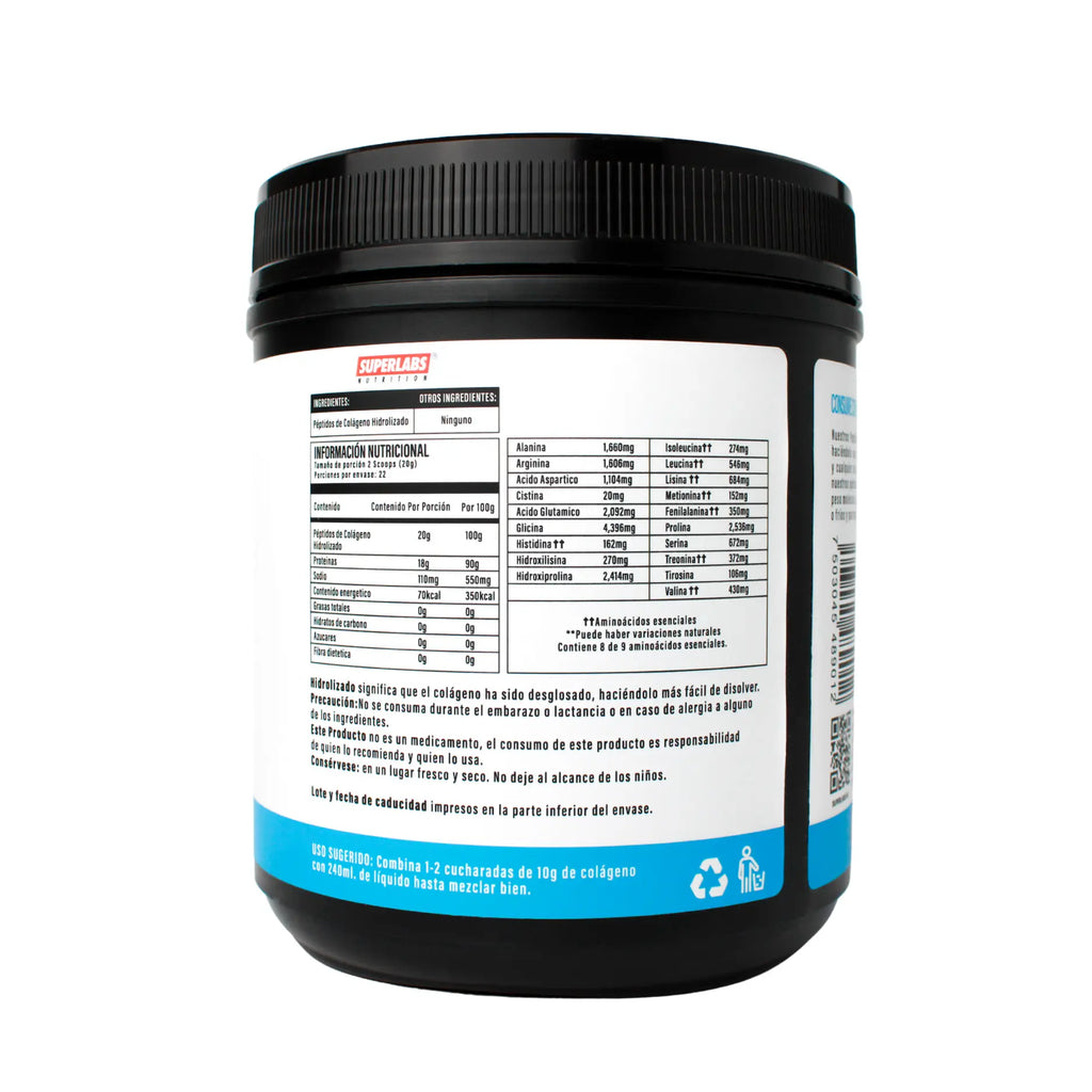 Superlabs Nutrition Grass Fed Colageno Hidrolizado 454g  sfn