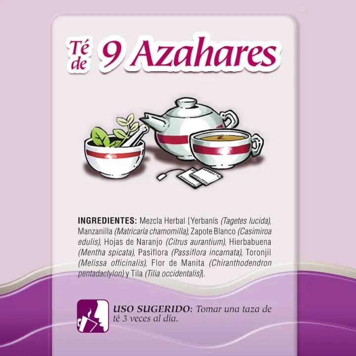 GREENSIDE MALABAR | Té Herbal de 9 Azahares | Caja con 30 Bolsitas de 1 g | Infusión Natural para Relajación y Descanso