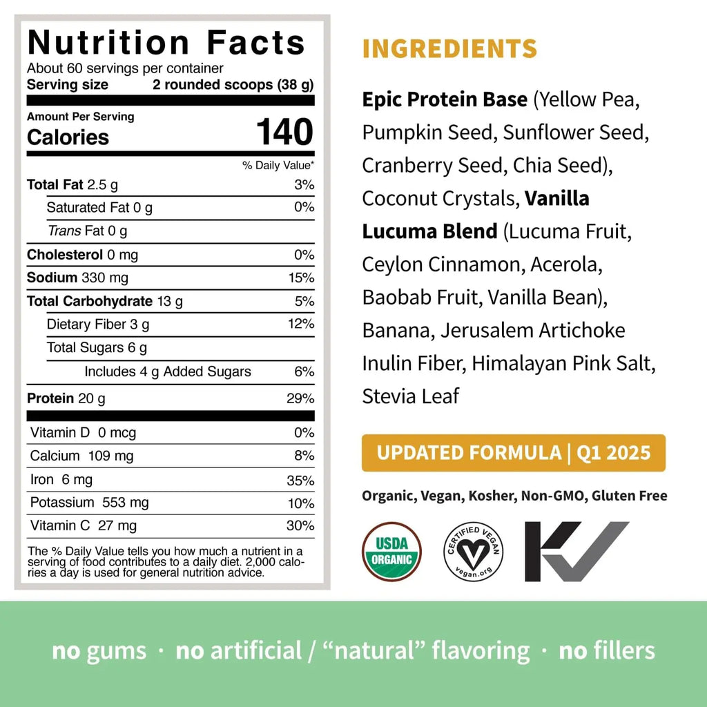 Epic Protein Vanilla Lucuma 5 libras