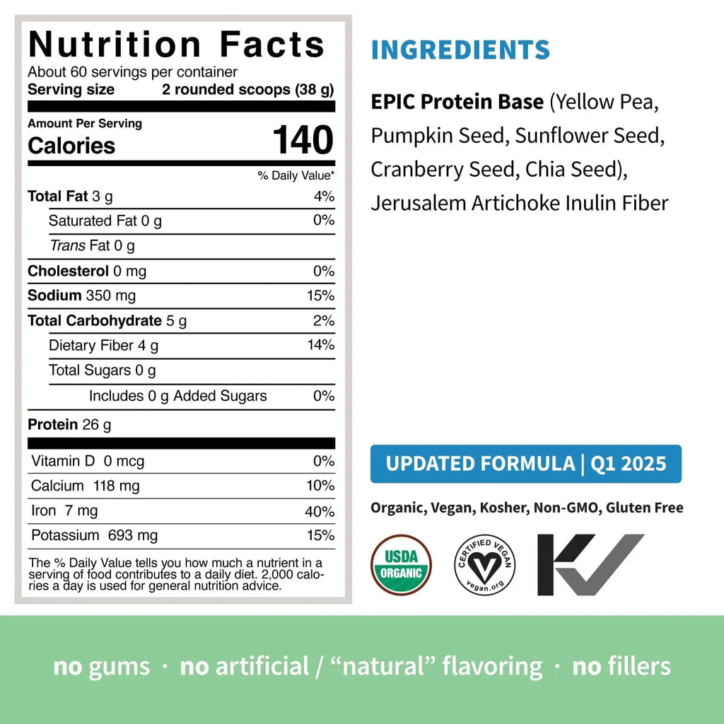 Sprout living Epic Protein Sabor Original 2 Libras sfn