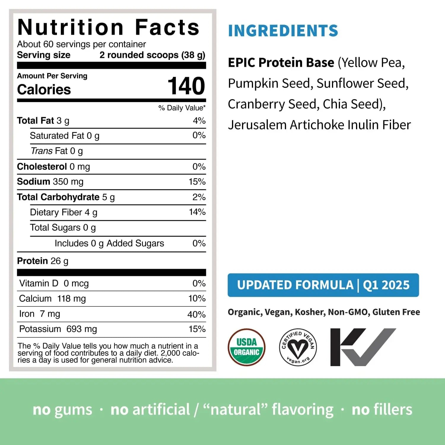 Sprout living Epic Protein Sabor Original 2 Libras sfn