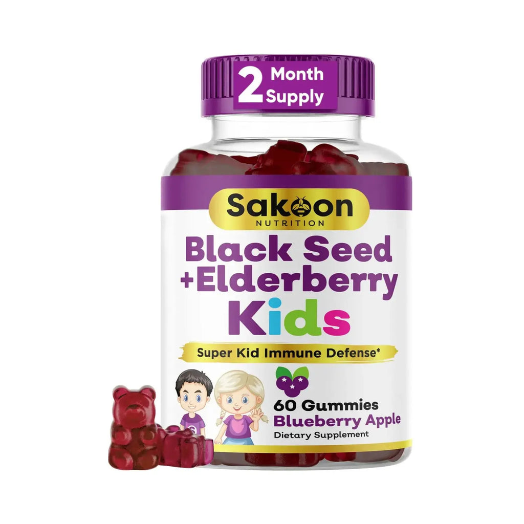 Sakoon kids aceite de saúco y semillas negras 60 gomitas sfn
