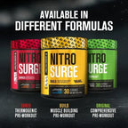 Jacked Factory NitroSurge Build | 30 Porciones | Sabor Arctic White | Fuerza, Energía y Rendimiento Muscular | Pre Entrenamiento | Suplemento Alimenticio