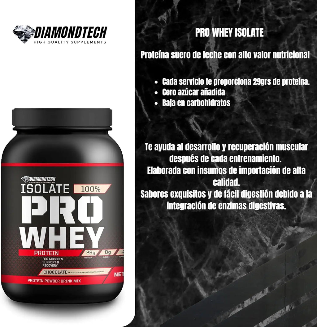 DiamondTech Proteína isolate pro whey 3lbs sfn  cookies/CREA