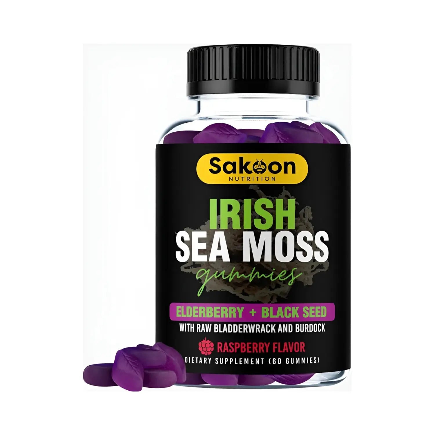Sakoon musgo marino con saúco y semilla negra 60 gomitas sfn