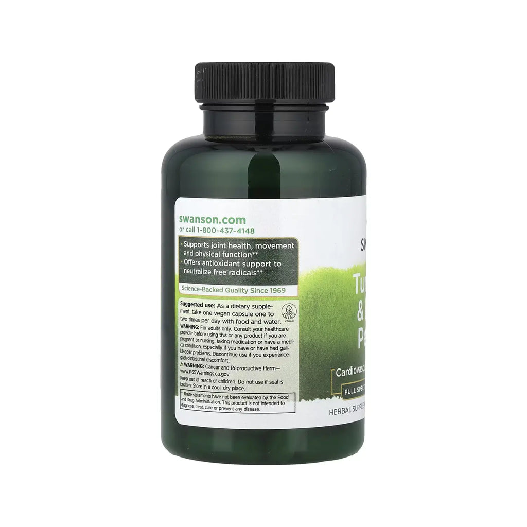 SWANSON CÚRCUMA Y PIMIENTA NEGRA 90 CÁPSULAS VEGETALES SFN