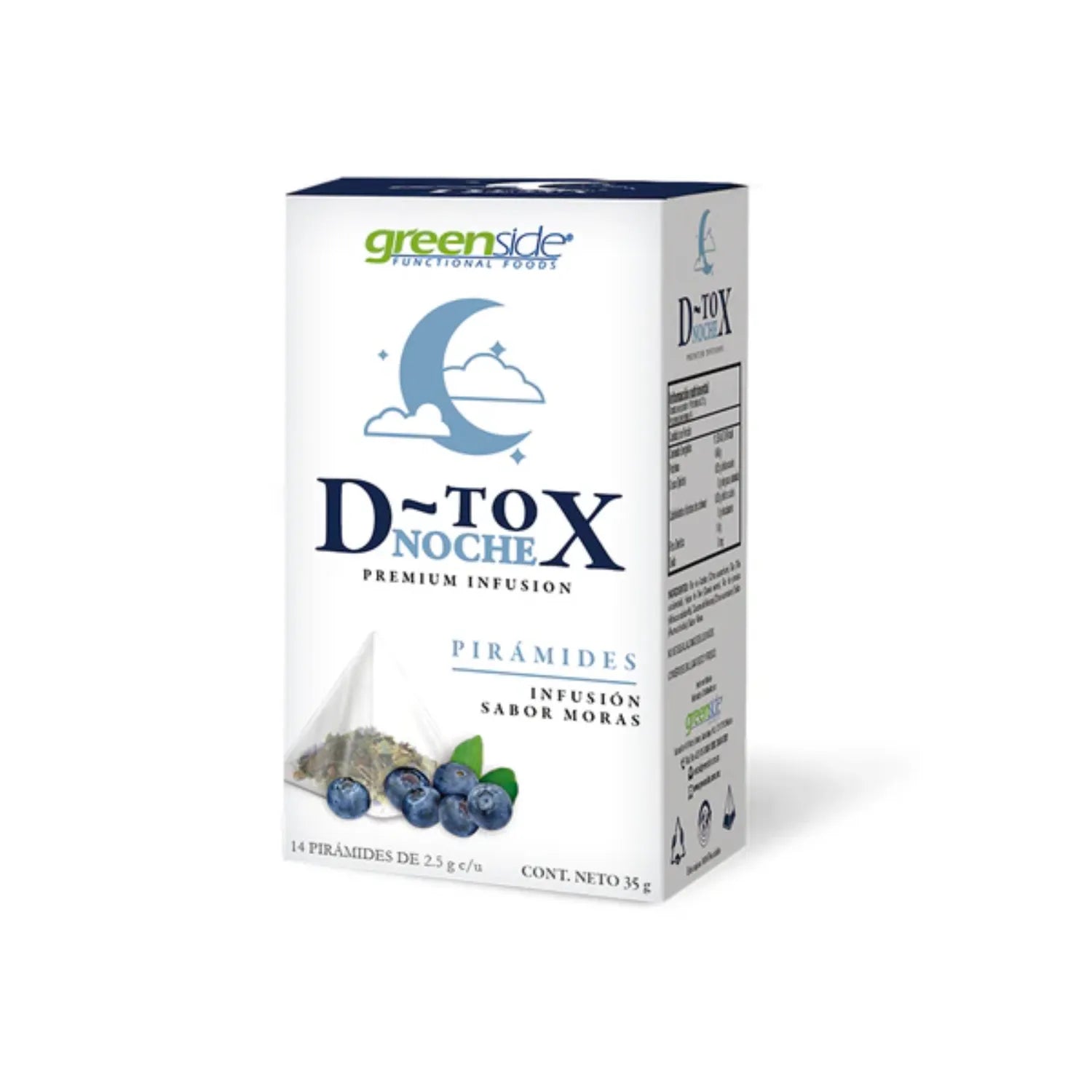 Greenside D-tox Noche Caja Con 14 Infusiones En Pirámide Sfn
