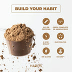 Habits Proteína Vegana By Checo Perez 15 sachets de 39gr Sfn cacao