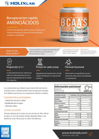 Holix Lab Aminoacidos Bcaas 500gr 50 Porciones