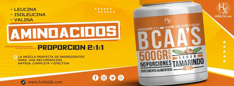 Holix Lab Aminoacidos Bcaas 500gr 50 Porciones