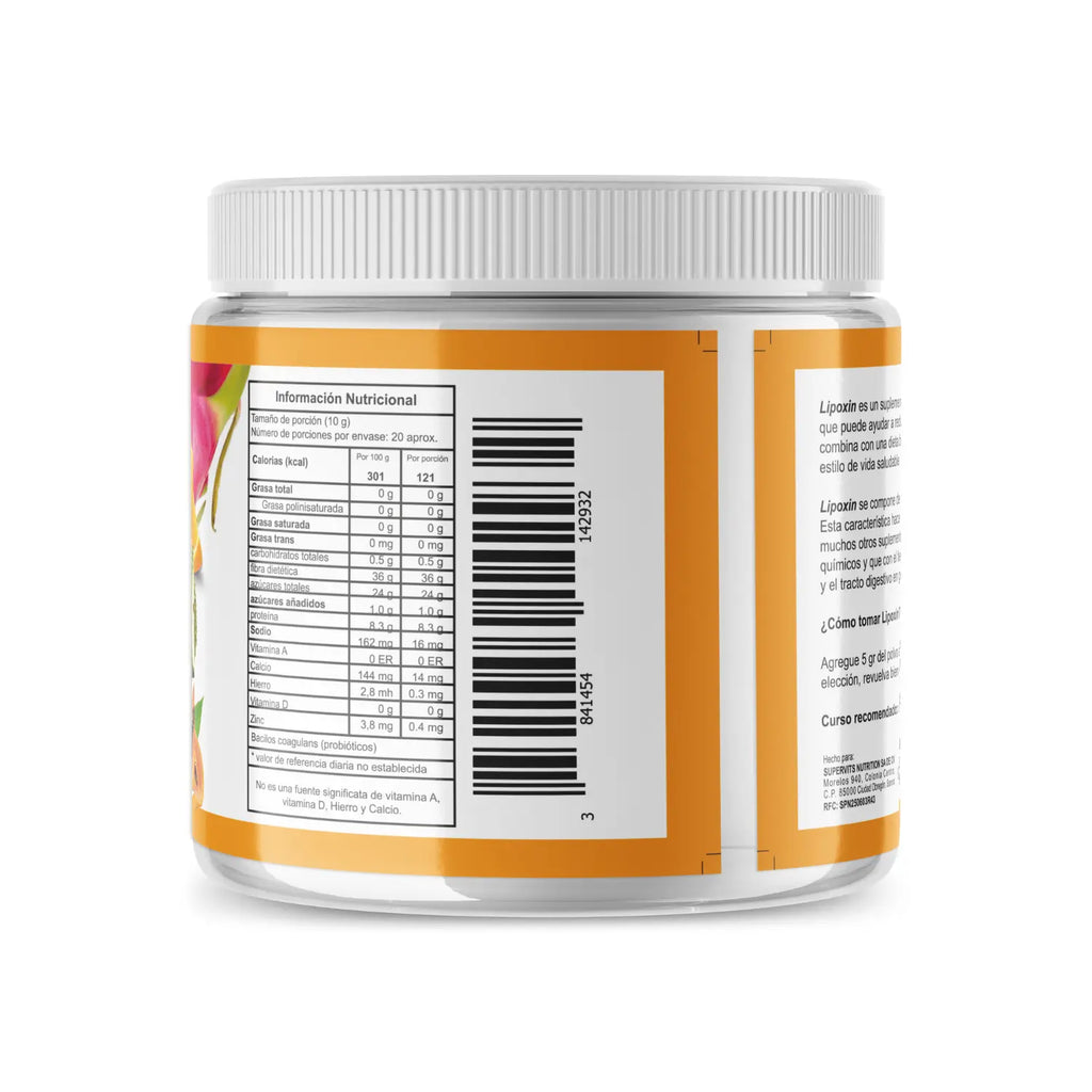 Lipoxin Reducción De Grasa Sabor Mandarina 220 Gramos Sfn