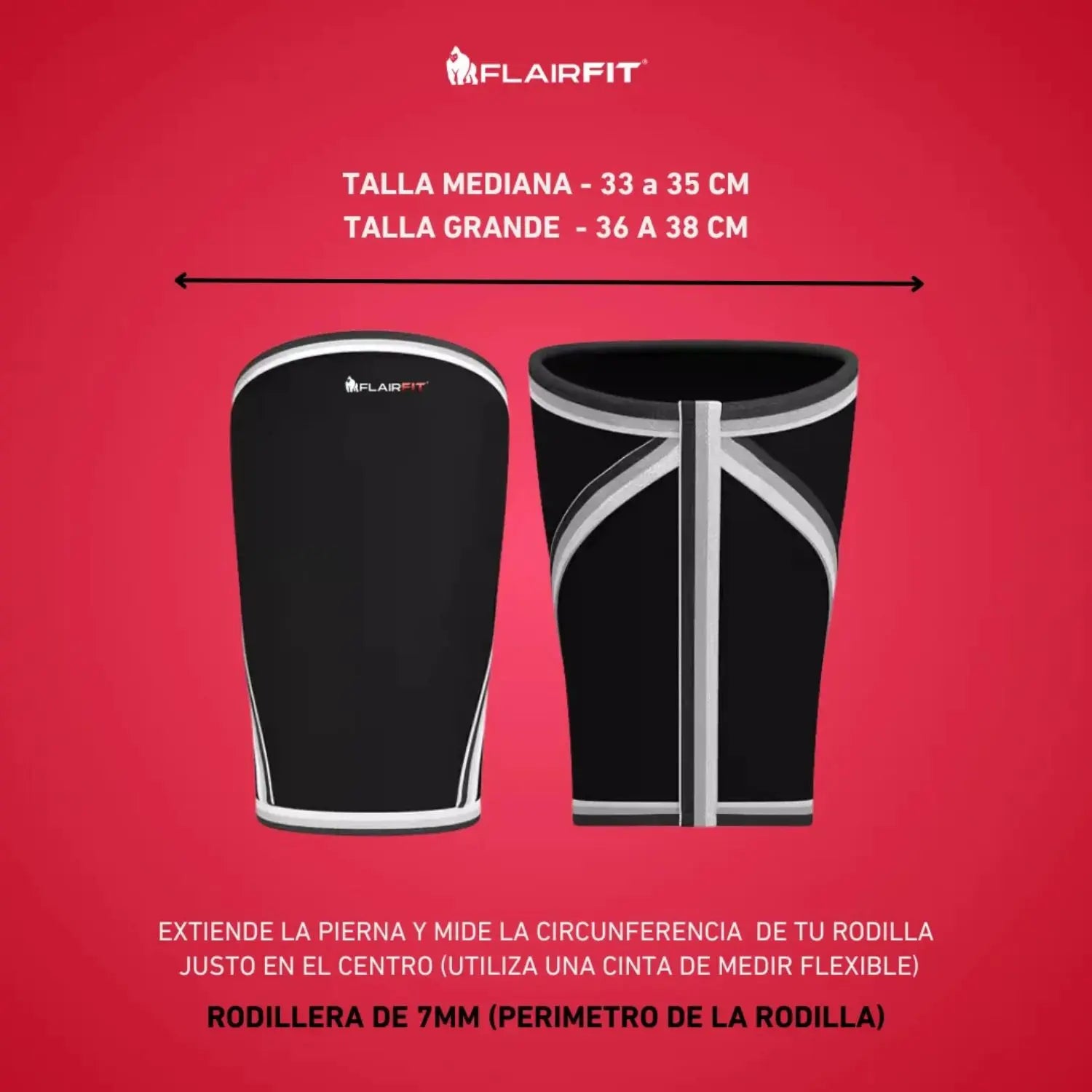 Flairfit Par De Rodilleras Deportivas Neopreno Grande Sfn (Mercado libre)