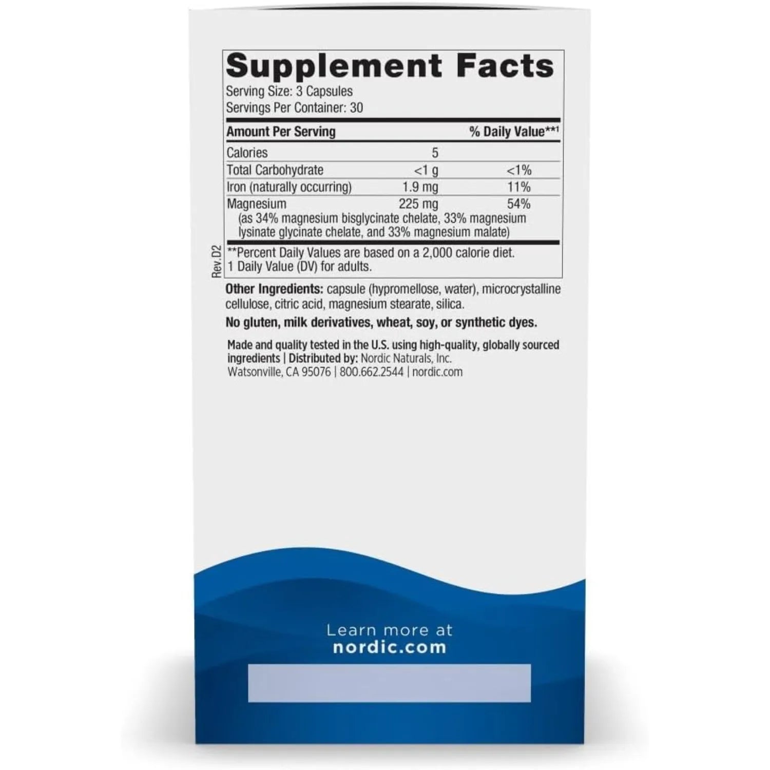 Nordic Naturals Magnesium Complex 225mg 90 caps Sfn