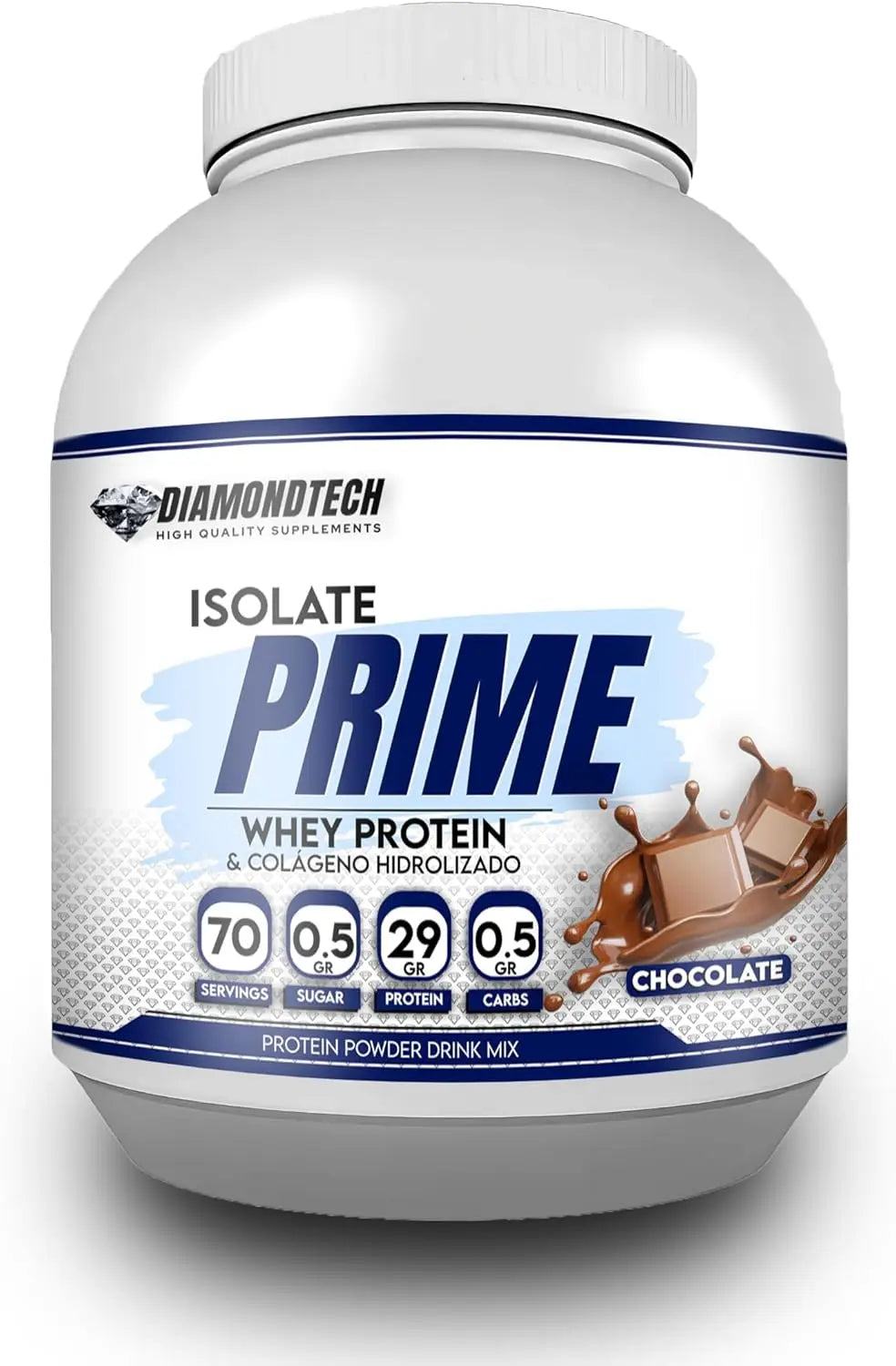 DiamondTech isolate Proteína Prime colageno 5lb sfn chocolate