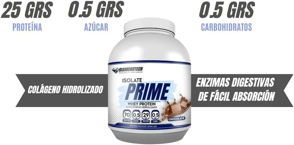 DiamondTech isolate Proteína Prime colageno 5lb sfn vainilla