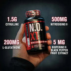 Jacked Factory N.O. XT | 90 Cápsulas Vegetales | Óxido Nítrico | Rendimiento y Resistencia Muscular | Suplemento Alimenticio