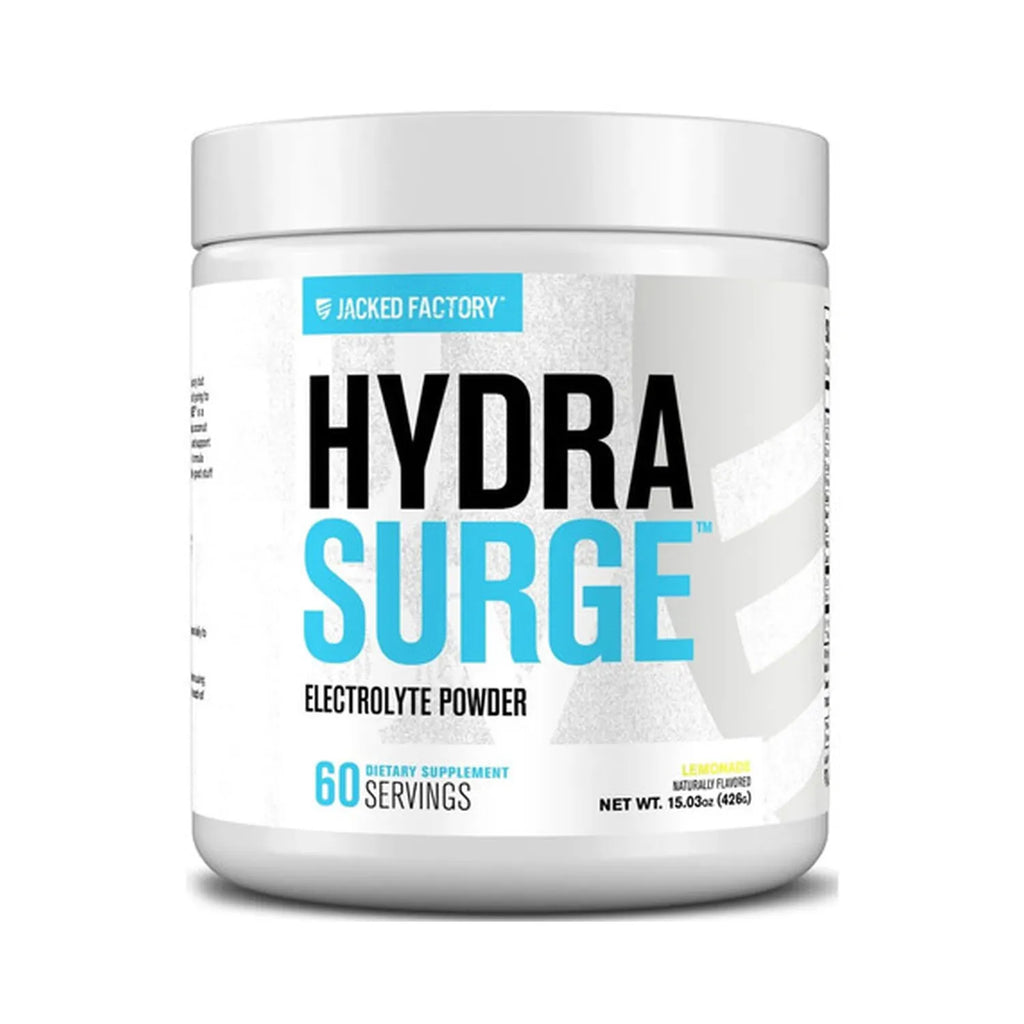 Jacked Factory HydraSurge | 60 Porciones | Sabor Lemonade | Hidratación y Electrolitos | Rendimiento y Recuperación Muscular | Suplemento Alimenticio
