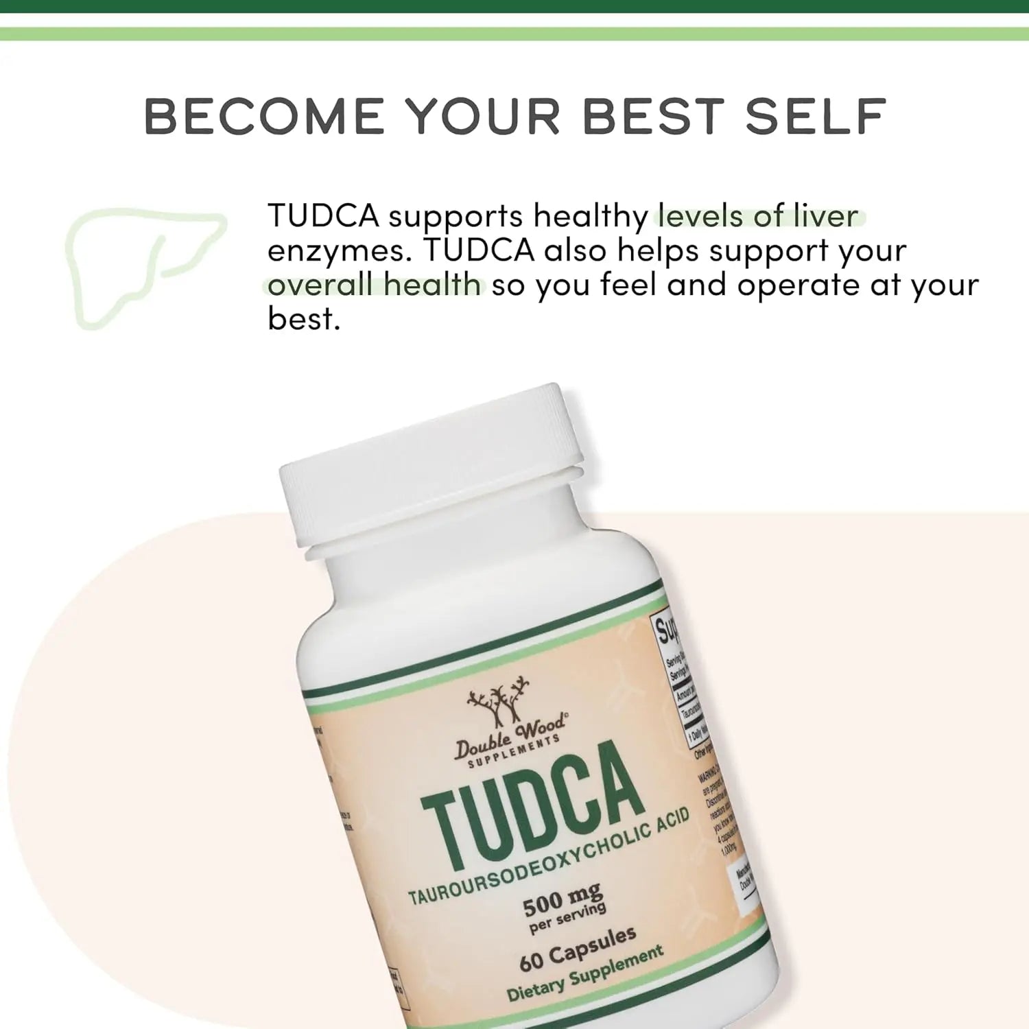 Double Wood Acido Tauroursedeoxycholic Tudca 500mg 60caps Sfn
