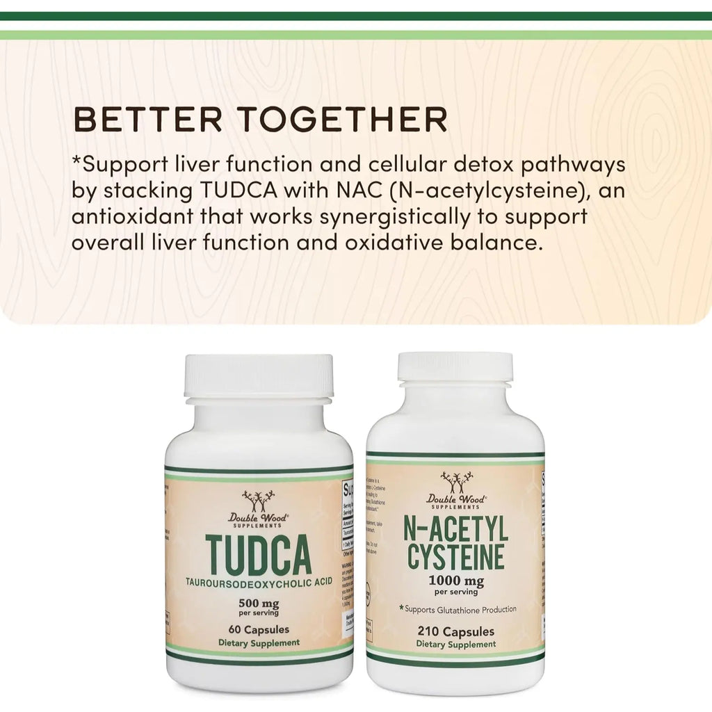 Double Wood Acido Tauroursedeoxycholic Tudca 500mg 60caps Sfn