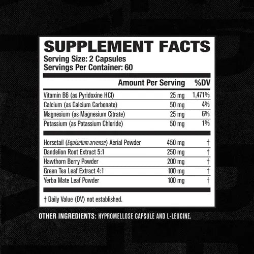 Jacked Factory Dry XT | 120 Cápsulas Vegetales | Equilibrio de Líquidos | Definición Muscular y Bienestar Físico | Suplemento Alimenticio
