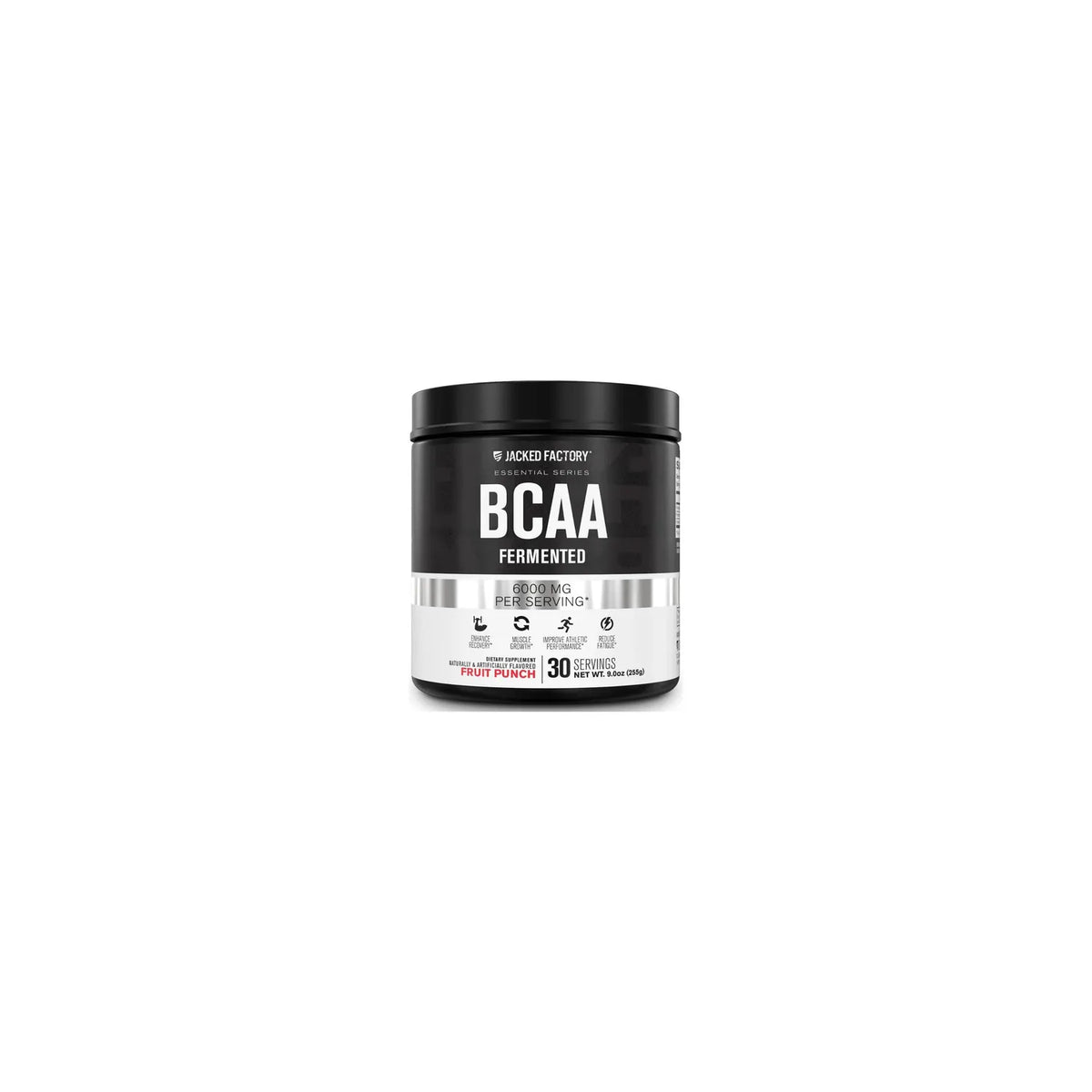 Jacked Factory BCAA | 30 servicios | Fruit Punch | Aminoácidos de cadena ramificada | Suplemento alimenticio