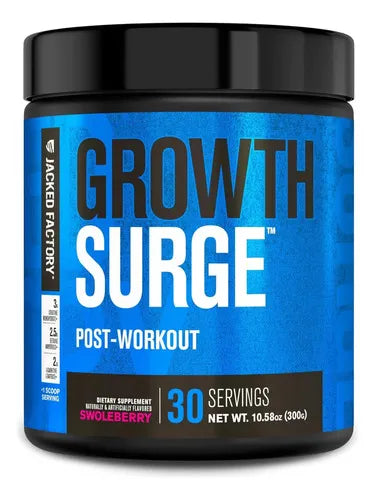 Jacked Factory Growth Surge | 30 Porciones | Sabor Fruit Punch | Recuperación y Desarrollo Muscular | Post Entrenamiento | Suplemento Alimenticio