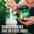 Jacked Factory NitroSurge | 30 Porciones | Sabor Sour Peach Rings | Energía, Fuerza y Concentración | Pre Entrenamiento | Suplemento Alimenticio