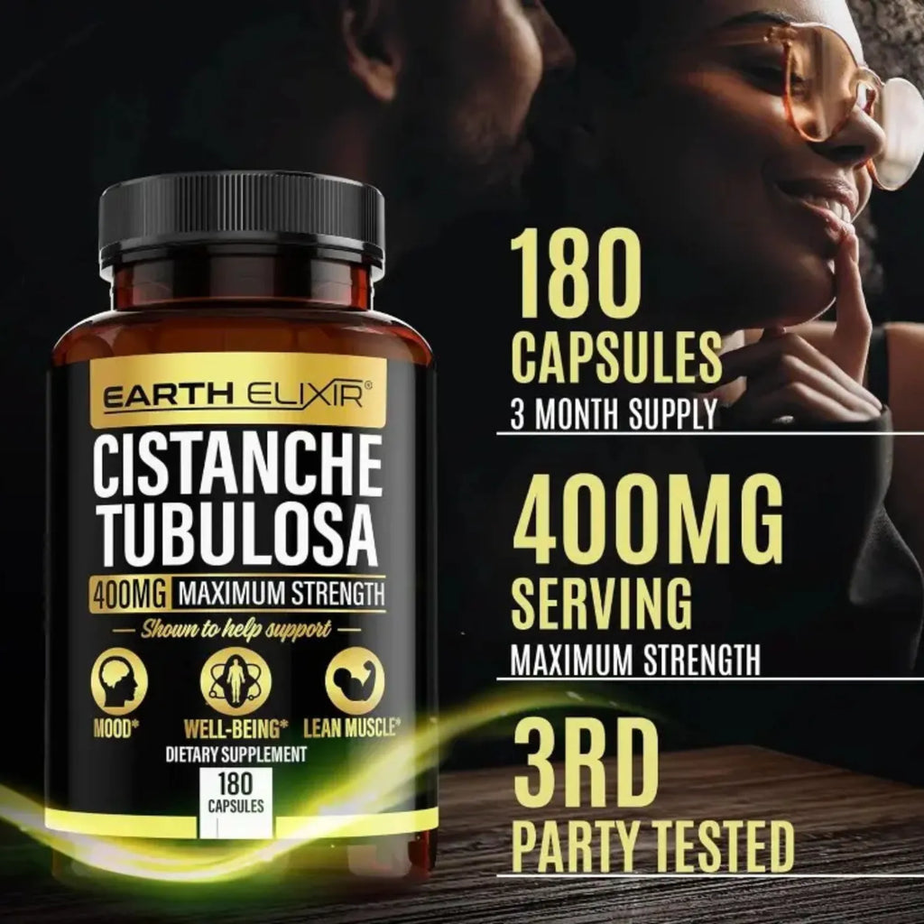Earth elixir Cistanche Tubulosa 180 Capsulas Rendimiento Fisico