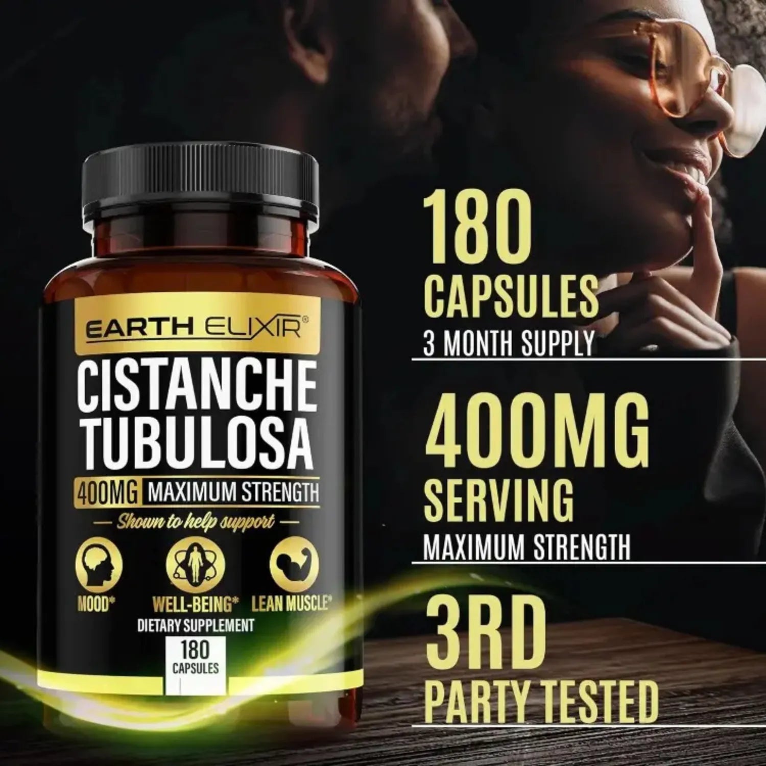 Earth elixir Cistanche Tubulosa 180 Capsulas Rendimiento Fisico