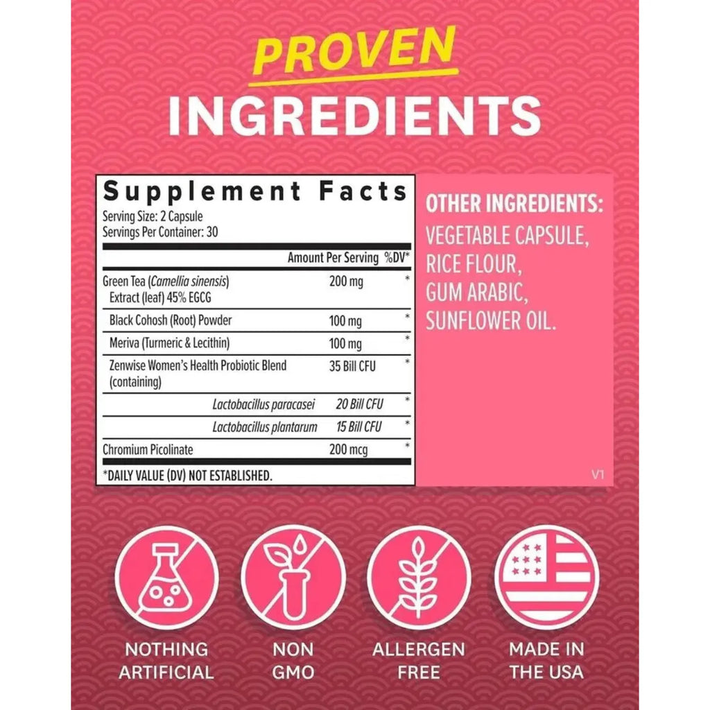Zenwise Zenopause El Alivio De La Menopausia 60 Caps Sfn