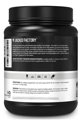 Jacked Factory Creatina Monohidratada | 1000 g | Fuerza y Rendimiento Muscular | Recuperación y Potencia Física | Suplemento Alimenticio