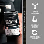 Jacked Factory Creatine Monohydrate Powder | 85 servicios | Sin sabor | 5000 mg de creatina | Suplemento alimenticio