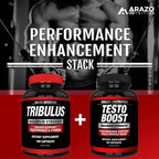 Arazo Nutrition TestoBoost | Tribulus Terrestris | 90 Cápsulas | Zinc y Magnesio | Rendimiento Físico | Suplemento Alimenticio