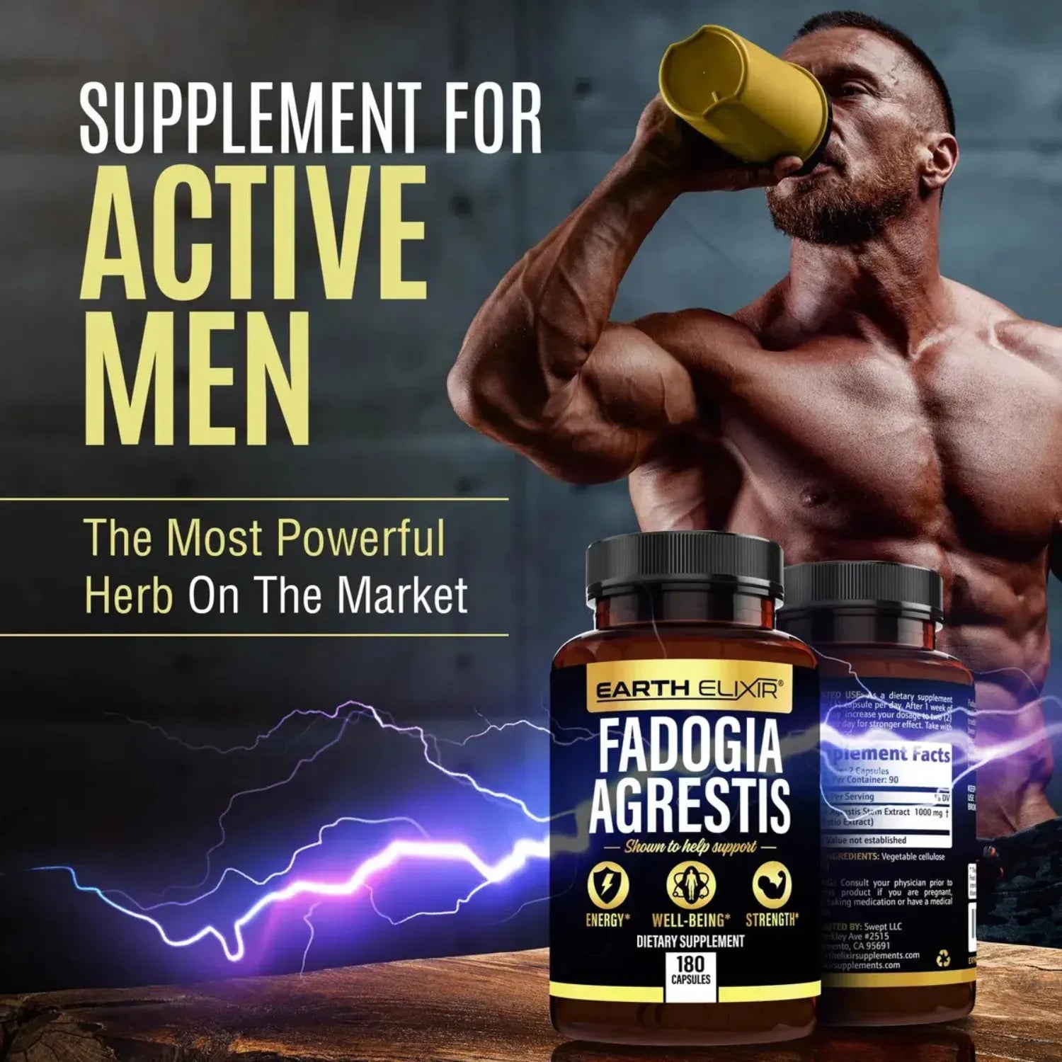 Earth elixir Fadogia agrestis 180 caps
