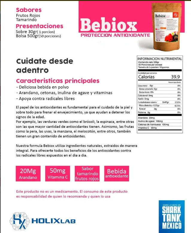 HOLIX LAB BEBIOX FRUTOS ROJOS 500 GR