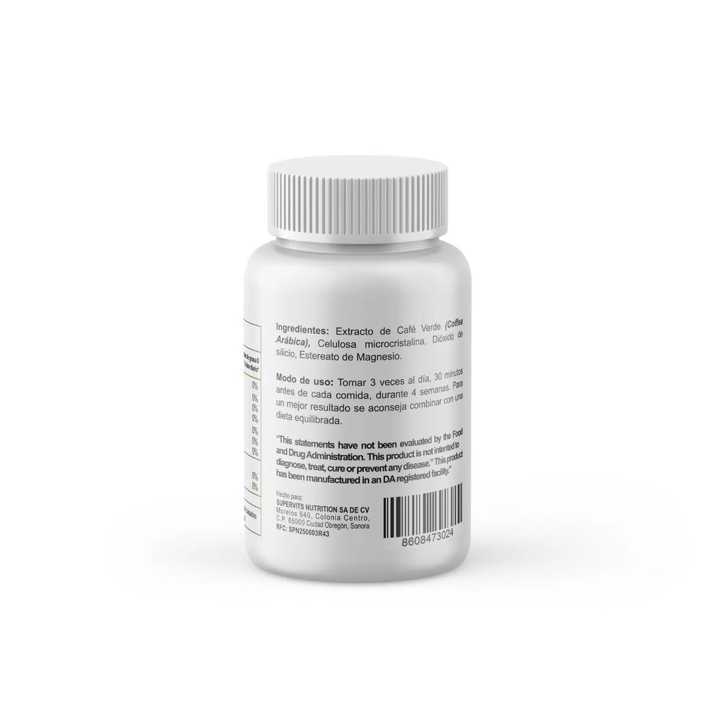 Supervits Café Verde Grinlait Ltanis Extracto Grano Original 30 capsulas