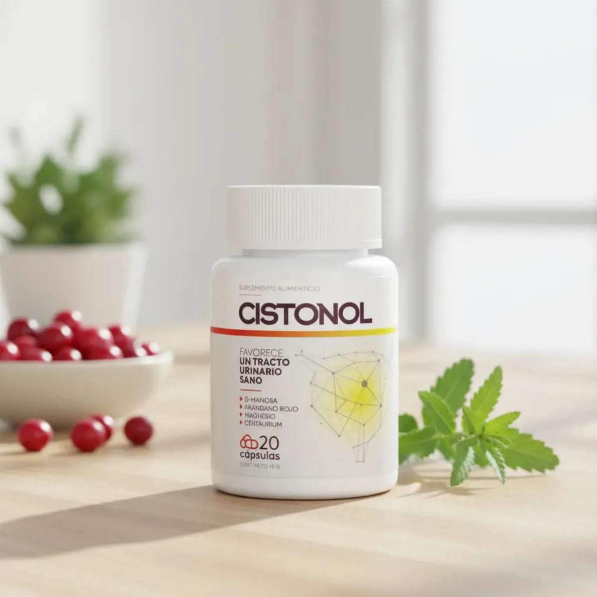 Suplemento Alimenticio Cistonol Ayuda Con La Inflamación De La Vejiga 20 Capsulas