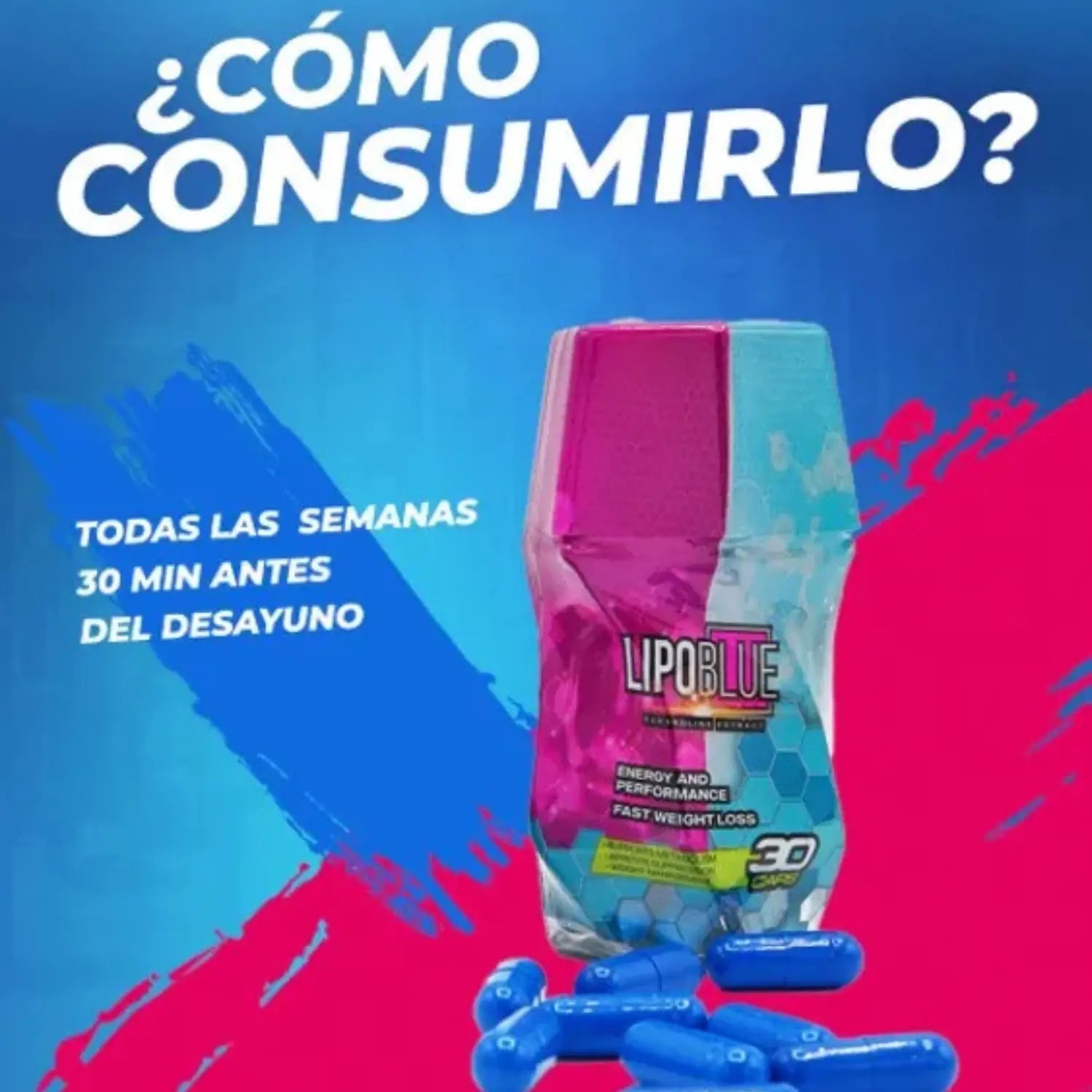 Lipo Blue Termogenico supreso de apetito 30 capsulas