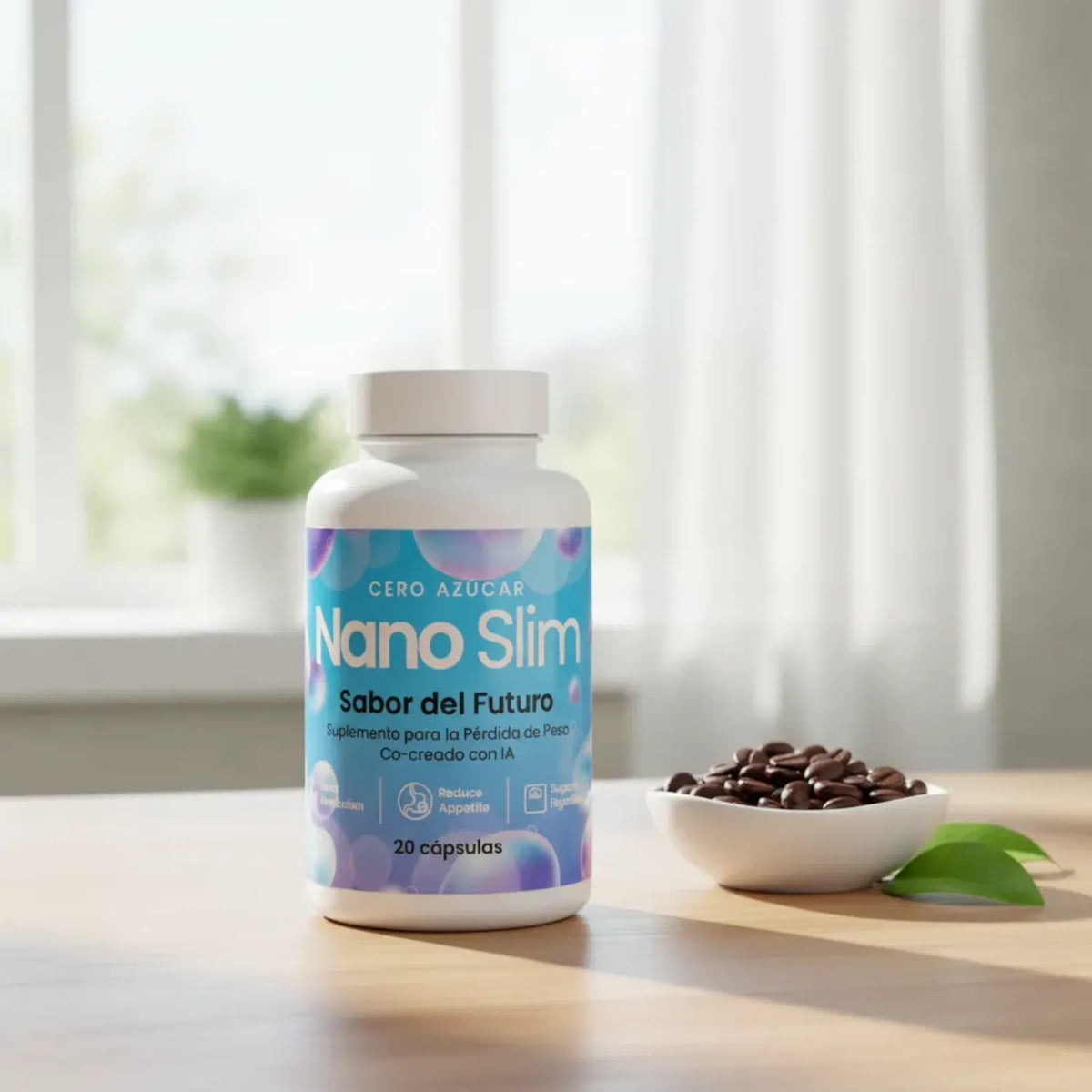 Suplemento Alimenticio Nano Slim con extracto de Cafe 20 capsulas
