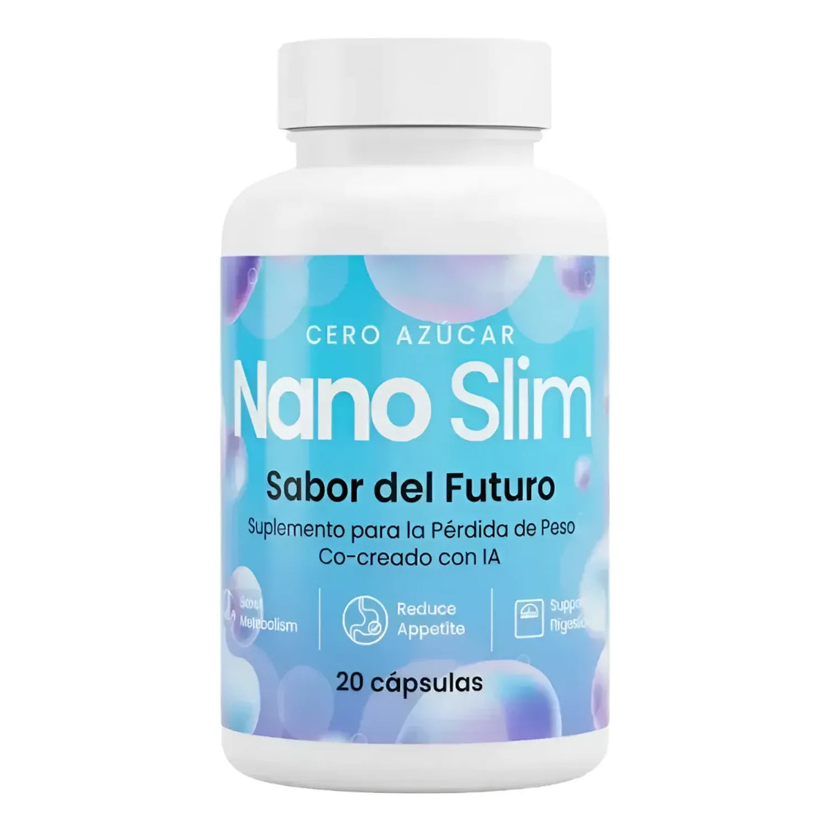 Suplemento Alimenticio Nano Slim con extracto de Cafe 20 capsulas