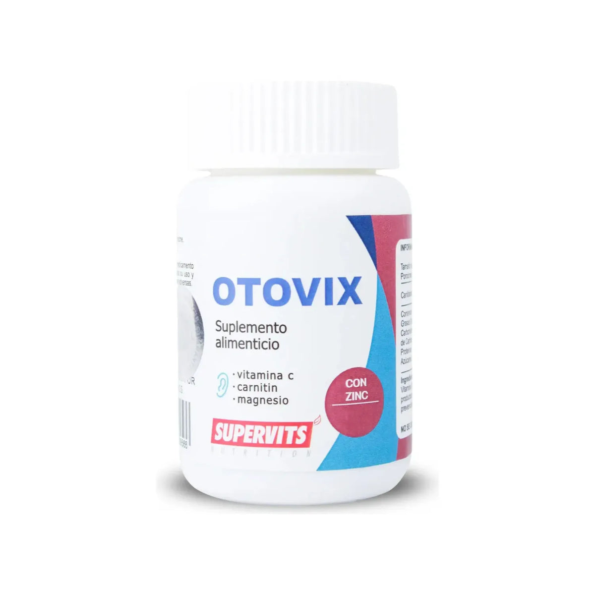 Supervits Suplemento Otovix ayuda al Sistema Auditivo100 capsulas